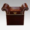 Edwardian simulated crocodile leather dressing stool