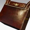 Edwardian simulated crocodile leather dressing stool front