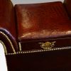 Edwardian simulated crocodile leather dressing stool handle
