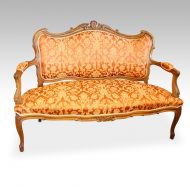 Edwardian walnut French seat