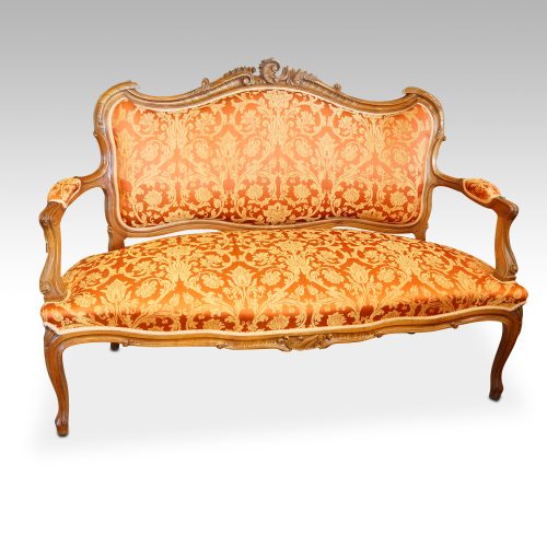 Edwardian walnut French seat