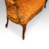 Edwardian walnut French seat end view