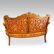 Edwardian walnut French seat rear