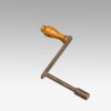 Edwardian walnut extending dining table handle