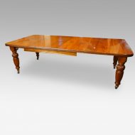 Edwardian walnut extending dining table side