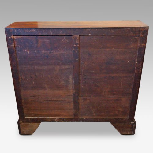 George III mahogany bureau rear