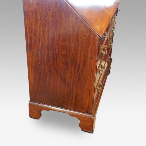 George III mahogany bureau side