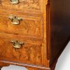 Georgian style walnut pedestal desk canted corner