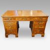 Georgian style walnut pedestal desk