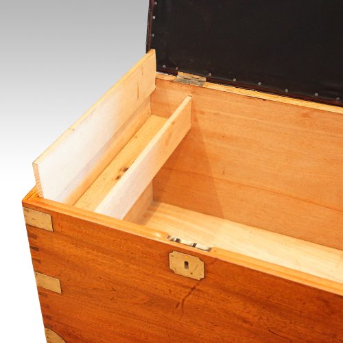 Large Victorian camphorwood ottoman compartment