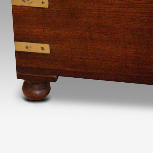 Victorian brass bound trunk foot