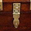 Victorian brass bound trunk hasp