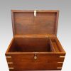 Victorian brass bound trunk lid open