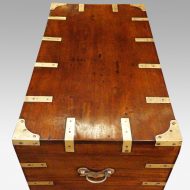 Victorian brass bound trunk top