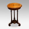 Victorian inlaid walnut circular workbox