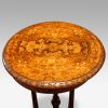 Victorian inlaid walnut circular workbox top