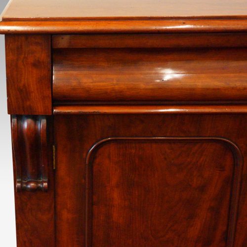 Victorian mahogany waterfall drawer chiffonier drawer front