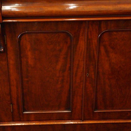 Victorian mahogany waterfall drawer chiffonier panel doors