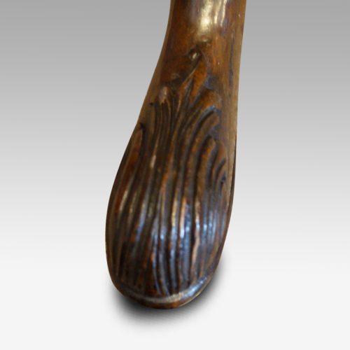 1930s oval walnut coffee table toe