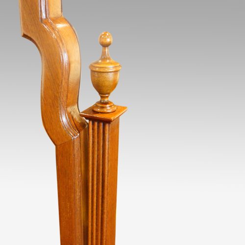 1930s walnut cheval dressing mirror finial