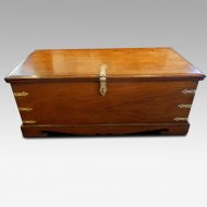 Antique Colonial teak precious item storage trunk