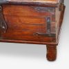 Antique hardwood merchants valuables trunk corner