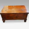 Antique hardwood merchants valuables trunk rear