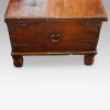 Antique hardwood merchants valuables trunk side