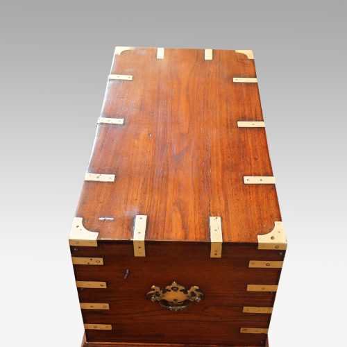 Antique officers uniform chest top view