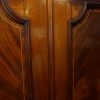 George III mahogany linen press dividing bar
