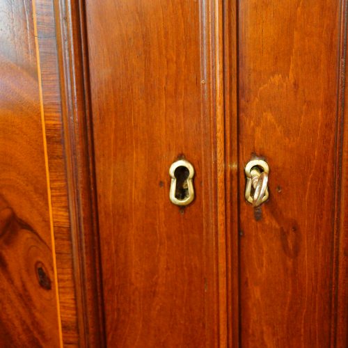George III mahogany linen press key