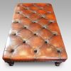 Large leather stool with Wm IV legs top