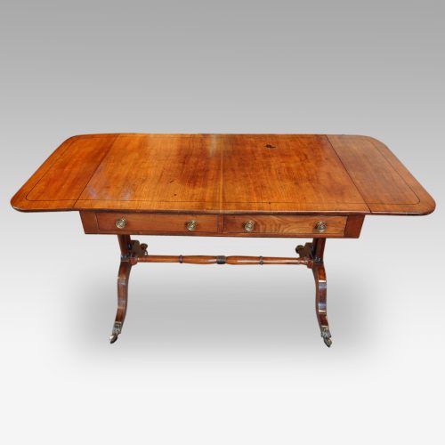 Regency mahogany sofa table open