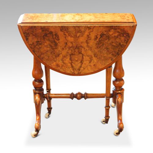 Victorian burr walnut baby Sutherland table