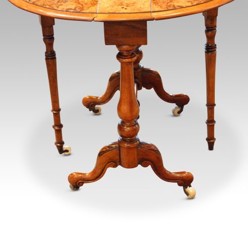Victorian burr walnut baby Sutherland table base