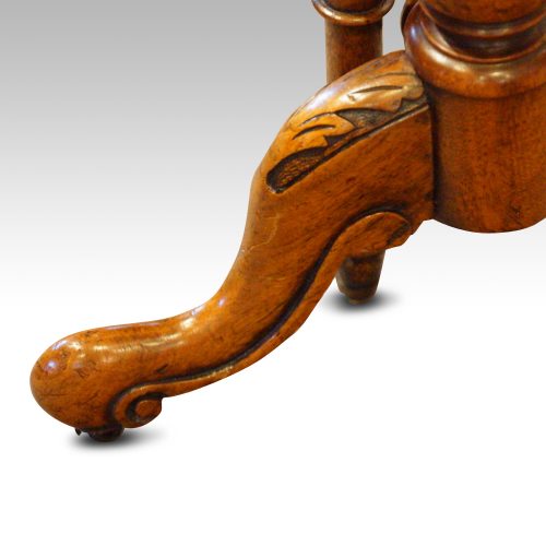 Victorian burr walnut baby Sutherland table leg