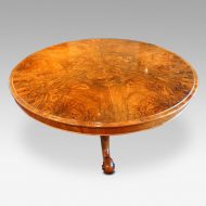 Victorian burr walnut circular dining table