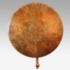 Victorian burr walnut circular dining table top up