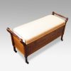 Victorian inlaid rosewood duet stool angle view