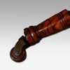 Victorian inlaid rosewood duet stool leg