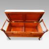 Victorian inlaid rosewood duet stool lid up