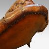 Victorian leather chaise lounge rear detail