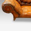 Victorian leather chaise lounge roll end