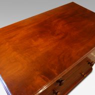 Victorian mahogany round cornered chest top