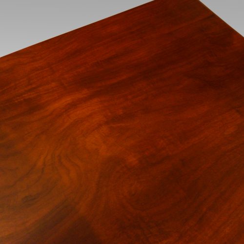 Victorian mahogany round cornered chest top detail