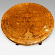 Victorian oval inlaid walnut coffee table top