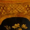 Victorian serpentine inlaid marquetry corner cabinet door inlays