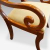William IV mahogany scroll arm desk chair arm