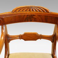 William IV mahogany scroll arm desk chair toprail