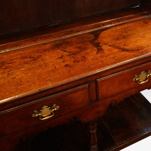 Antique oak cottage dresser top